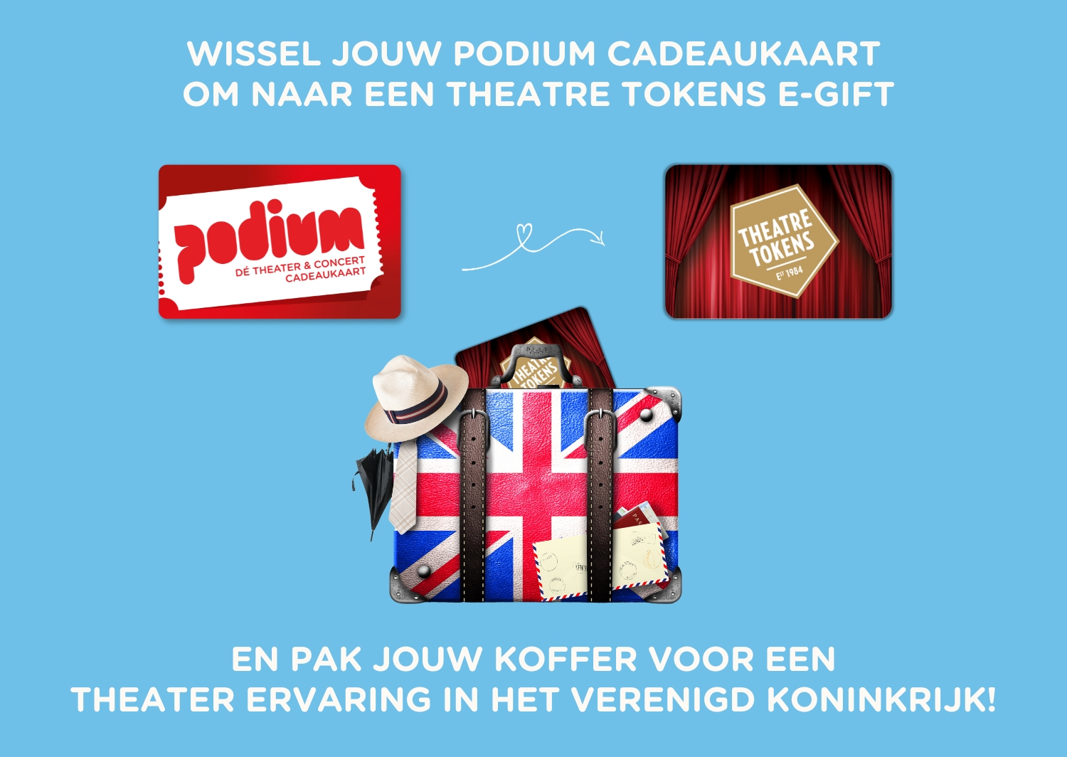 Omwisseltool Theatre Tokens - Podium Cadeaukaart